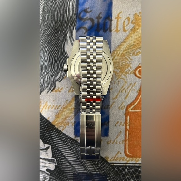 Men’s Luxury GMT Style Automatic Stainless Steel Watch “Batgirl” Colorway 41mm - Picture 4 of 4